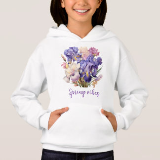 Lila ThLED Blommigt "Vår Vibes" T Shirt