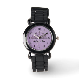 Lila Tiara Princess Watch Armbandsur