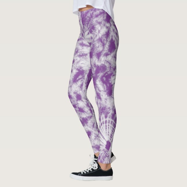 Lila Tie Dye Leggings (Vänster)