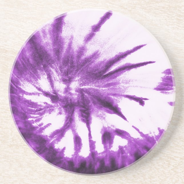 Lila Tie Dye Mönster Underlägg Sandsten (Framsidan)