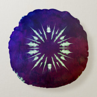 Lila Tie Dye Rund Kuddöverdrag Kudde