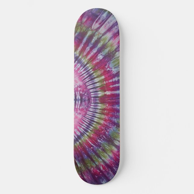 Lila Tie Dye Skateboard Bräda 20 Cm (Framsida)