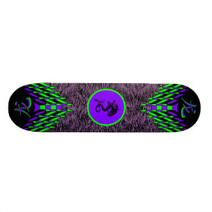 Lila Tiger Drak Skateboard