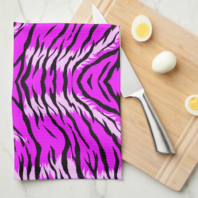 Lila Tiger Hudmönsterdesign  Kökshandduk (Vikt i Fjärdedel)