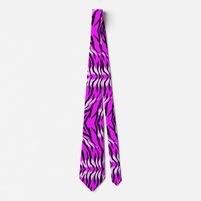 Lila Tiger Hudmönsterdesign  Slips (Framsida)