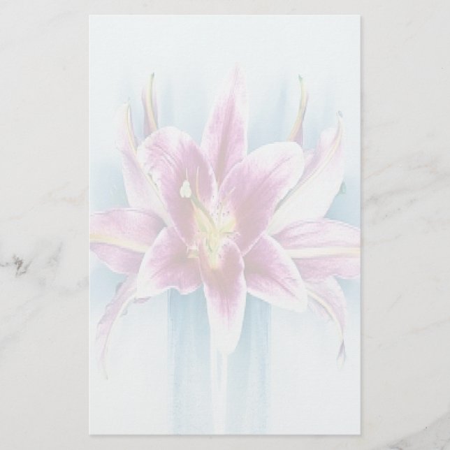 Lila Tiger Lilly Stationärt Brevpapper (Framsida)