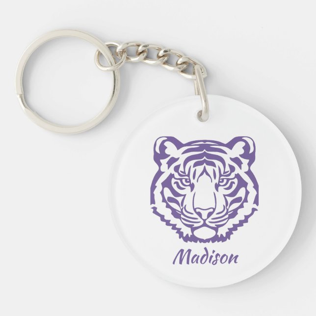 Lila Tiger Maskot Skolpresent (Framsidan)