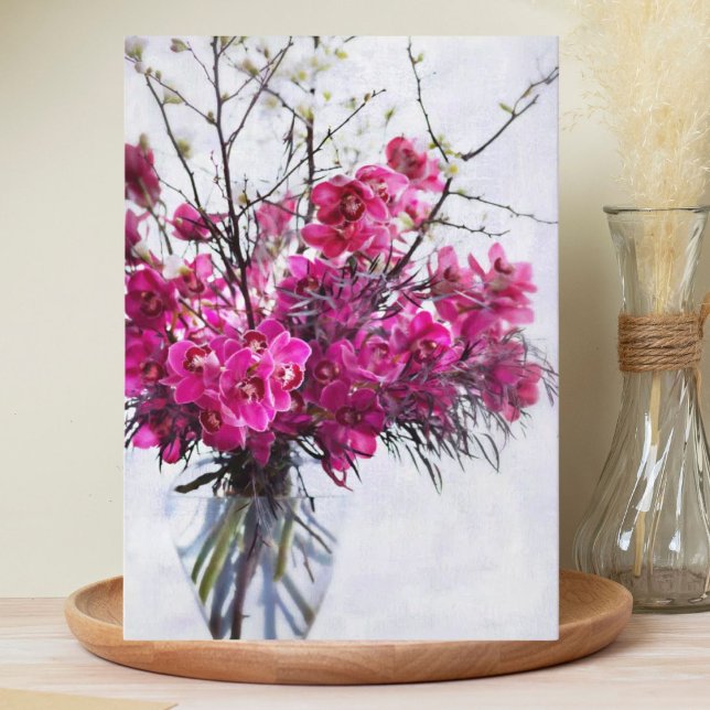 Lila Tiger Orchids Blank Greeting Card Kort (Skapare uppladdad)