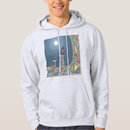 Lila Tiki Bird med fullt Hoodie
