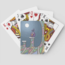 Lila Tiki Bird med fullt-uppspelningskort Casinokort