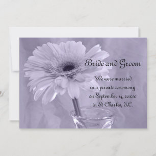 Lila Tildrad Daisy Giftermål/Elope-meddelande Meddelande