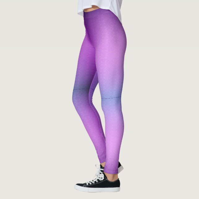Lila till blå övergångsstrumpbyxor med ett subtilt leggings (Vänster)