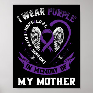 Lila till minne av min mamma Mamma Epilepsi Medvet Poster