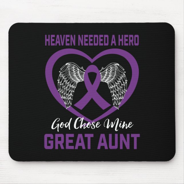 Lila till minne av Underbar Moster- pankreascancer Musmatta (Framsidan)