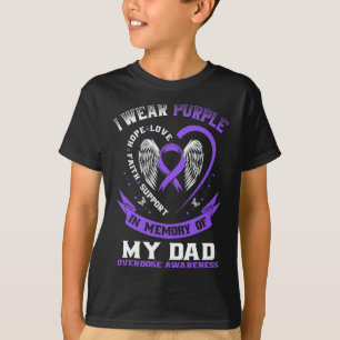 Lila till minnet av min Pappa-medvetenhet om överd T Shirt