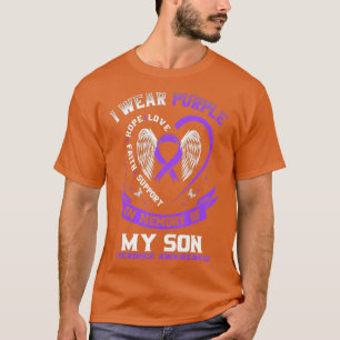 Lila till minnet av min son Drug Overdose Awarenes T Shirt