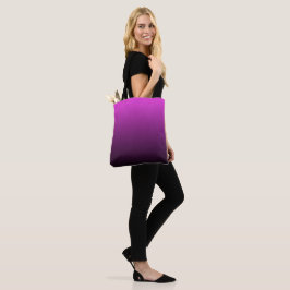 Lila till svart Gradient Ombre Print Tygkasse