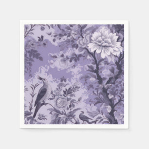 Lila Toile de Fleur Pappersservett