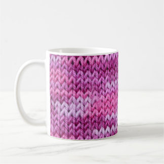 Lila Tones Knissions Fabric Struktur Kaffemugg