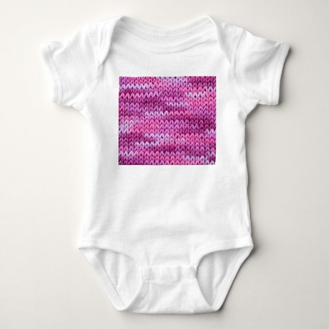 Lila Tones Knissions Fabric Struktur T Shirt (Framsida)