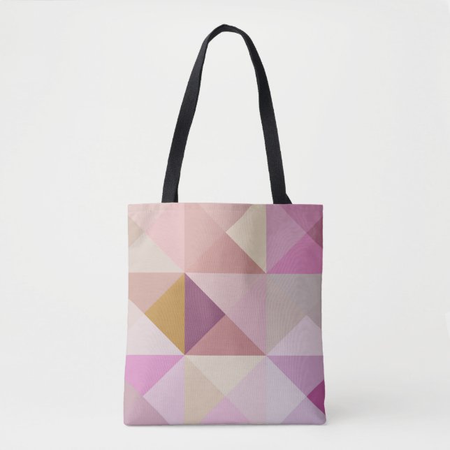 Lila Tones Modern Quilt Tote Tygkasse (Framsida)
