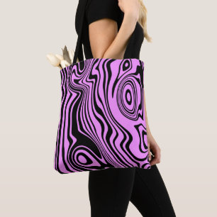 Lila Tote Bag Vinkarare Mönster - Välj Färg Tygkasse