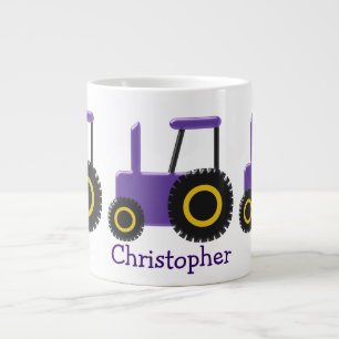 Lila Tractor Jumbo Mugg