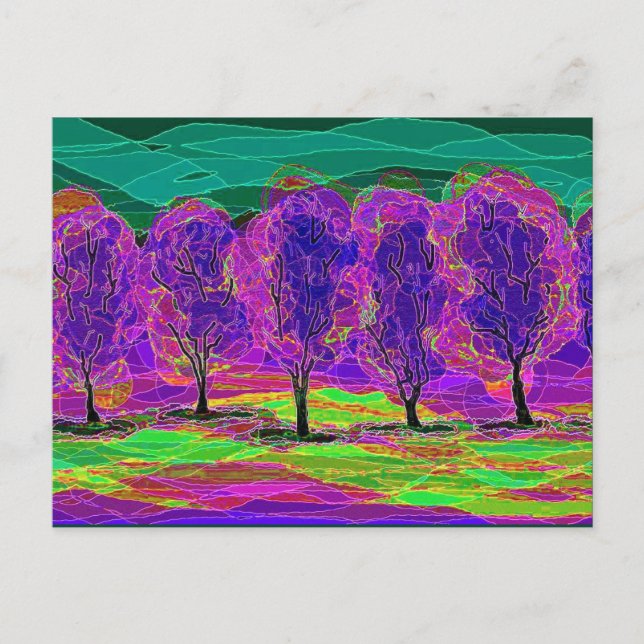 Lila Träd av Mark Edward Westerfield Vykort (Framsida)