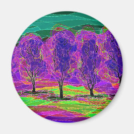 Lila Träd ... Magnet