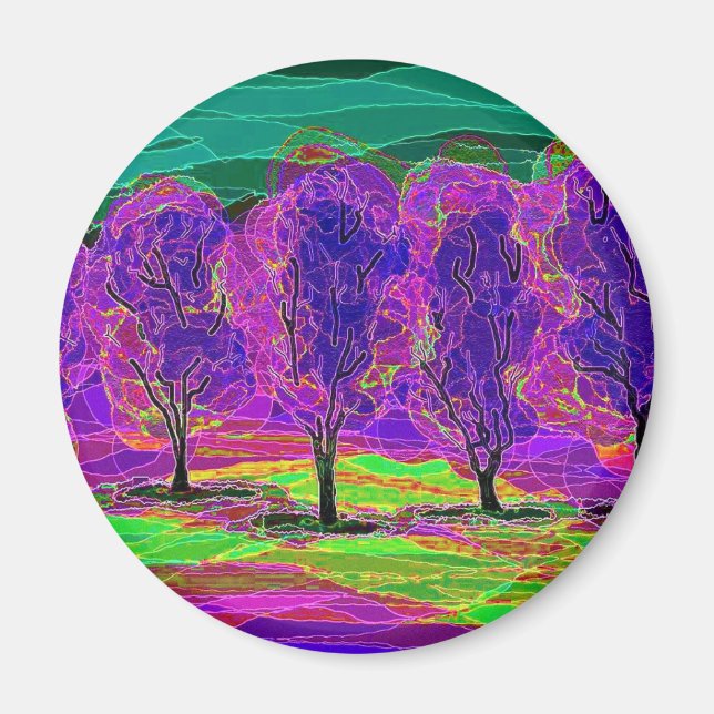 Lila Träd ... Magnet (Framsidan)