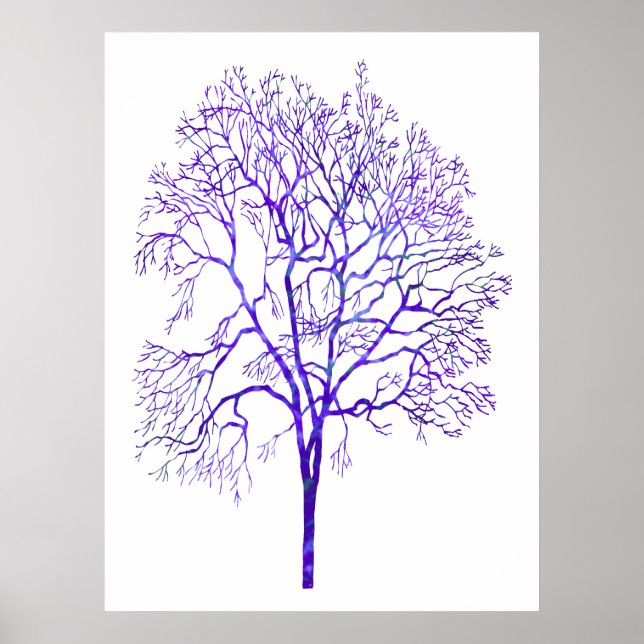 Lila Träd Poster (Framsidan)