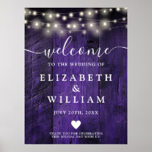 Lila trädgårdsbelysning med sladd - välkomstskylt 