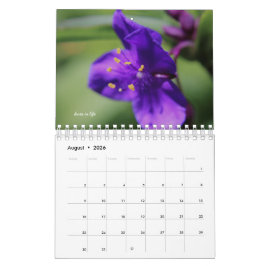 Lila Trädgårdsblommor Kalender