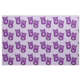 Lila Tragedy och Comedy Masks Fabric Tyg