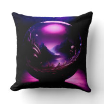 Lila transparent lobe med bergslandskap