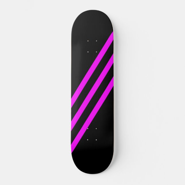 LILA TRE RANDIGA Black Skateboard Däck (Framsida)