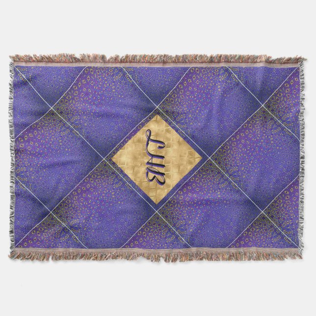 Lila Trellis design Thrid Blanket Filt (Framsidan)