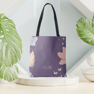 Lila trendig Boho Chic-handväska Tygkasse