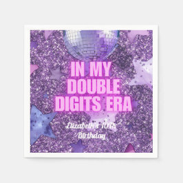 Lila Trendig i min Dubbla anger ERA-födelsedag Pappersservett