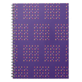Lila Triangel Geometric Mönster Anteckningsbok