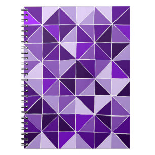 Lila triangel quilt mönster bärbar dator anteckningsbok
