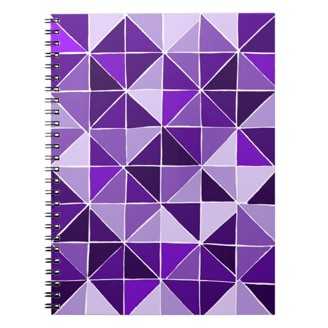 Lila triangel quilt mönster bärbar dator anteckningsbok (Framsidan)