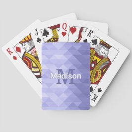 Lila triangelgeometri kvadrat Monogram Casinokort
