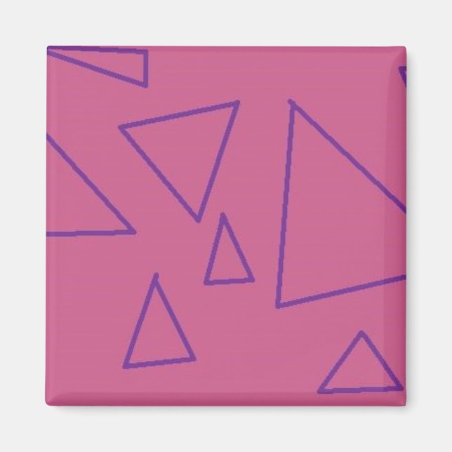 lila trianglar magnet (Framsidan)