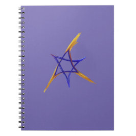Lila Triangle Fiery Star of David Notebook Anteckningsbok