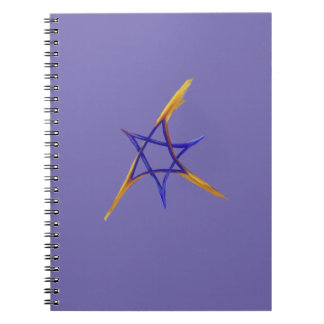 Lila Triangle Fiery Star of David Notebook Anteckningsbok