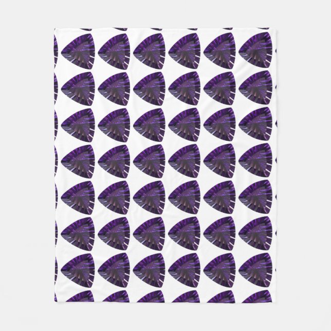 Lila Triangle Mönster Fleecefilt (Framsidan)