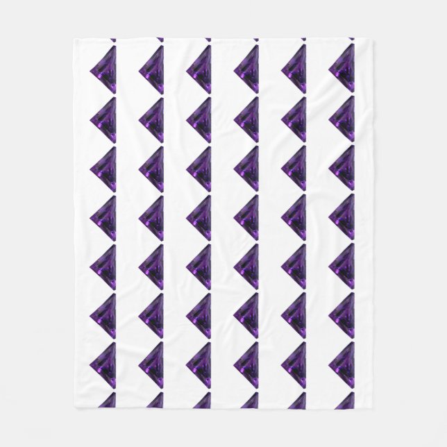 Lila Triangle Mönster Fleecefilt (Framsidan)