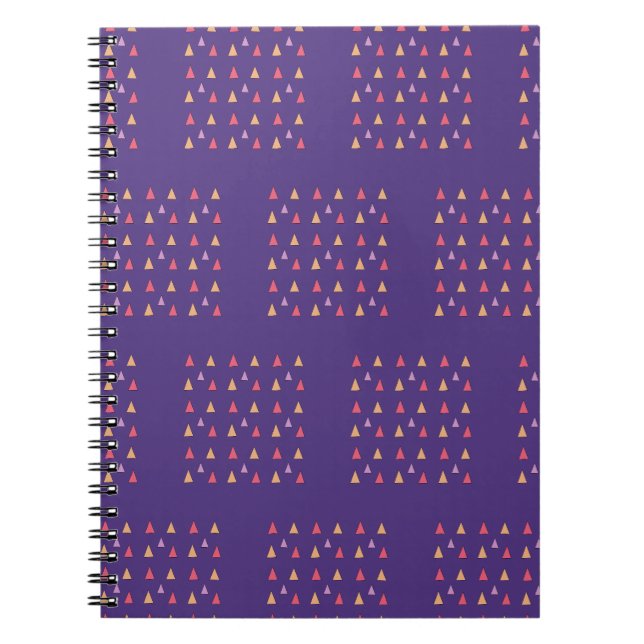 Lila triangulär geometrisk mönster anteckningsbok (Framsidan)