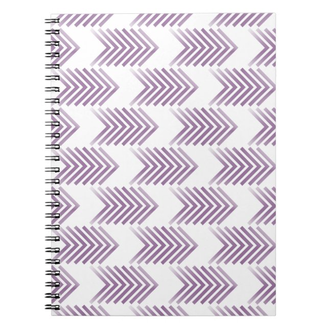 Lila Tribal Arrow Mönster Anteckningsbok Med Spiral (Framsidan)